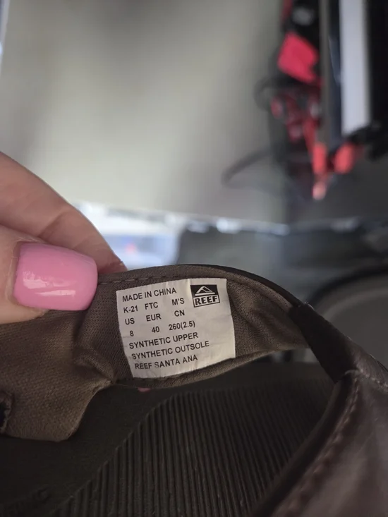 REEF Men’s Santa Ana Flip Flops Brown Size 8 - Picture 5 of 5